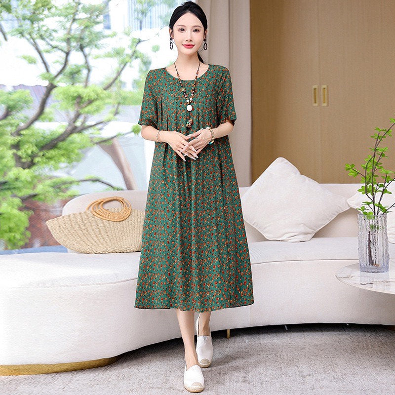 Women’s Casual Floral Maxi Dress (Loose Fit)