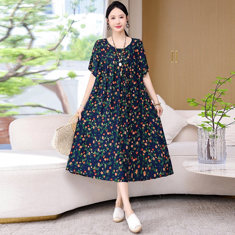 Women’s Casual Floral Maxi Dress (Loose Fit)