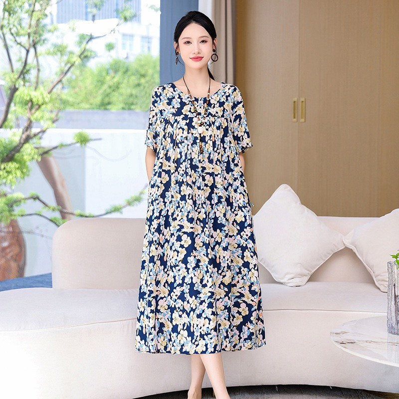 Women’s Casual Floral Maxi Dress (Loose Fit)