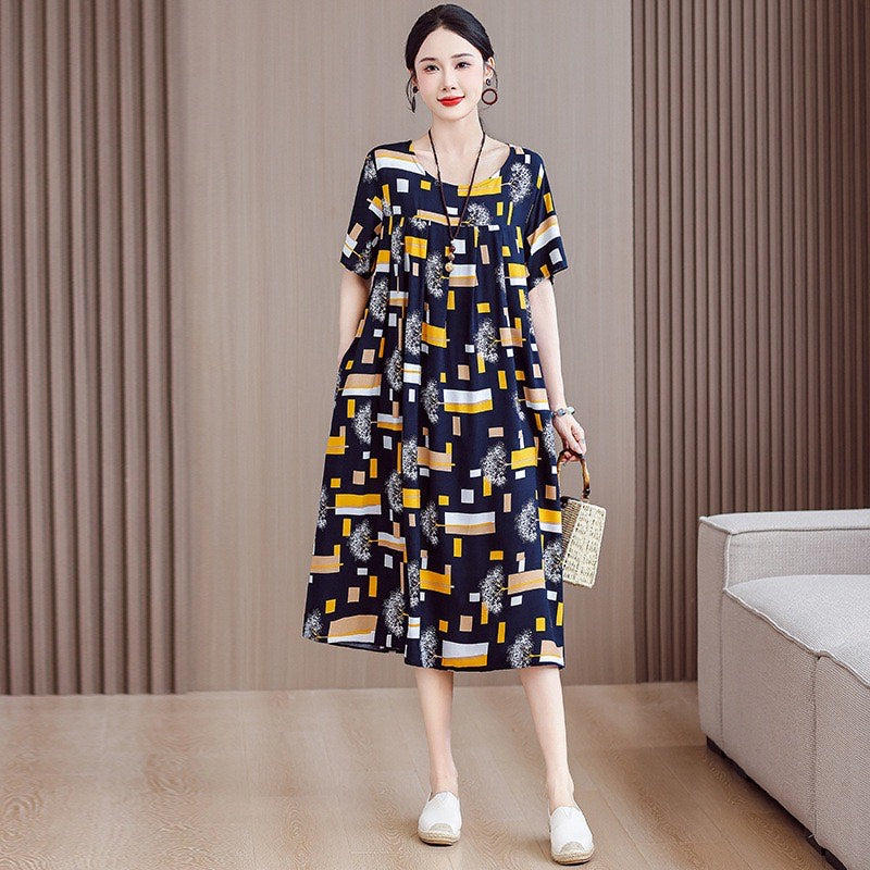 Women’s Casual Floral Maxi Dress (Loose Fit)