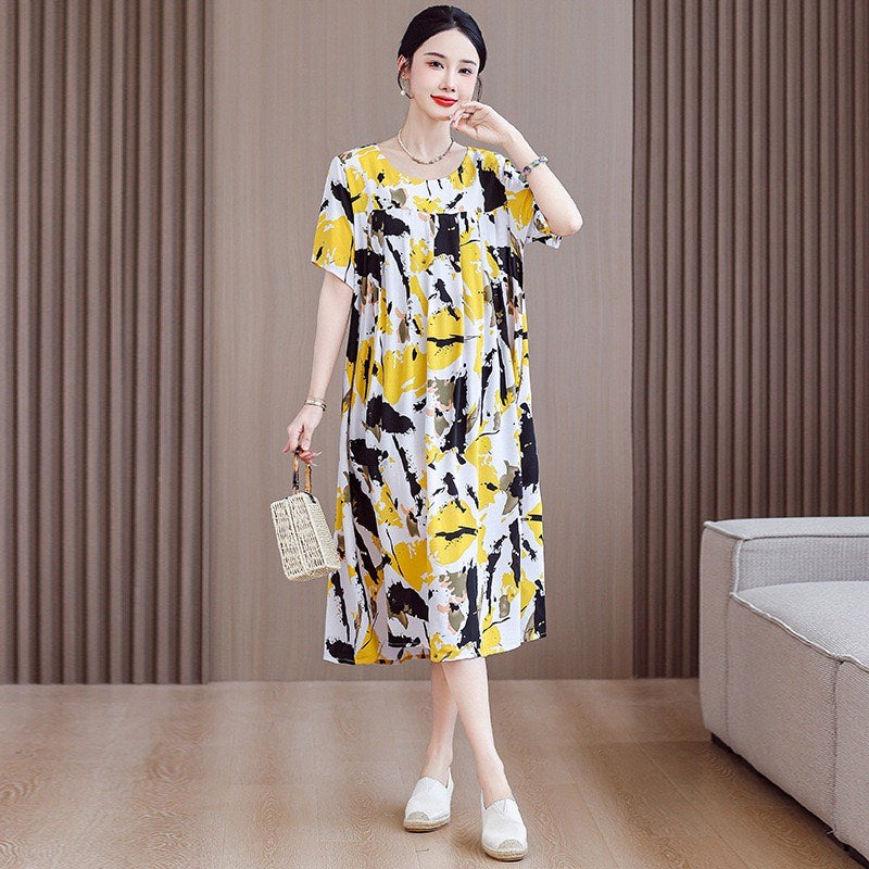 Women’s Casual Floral Maxi Dress (Loose Fit)