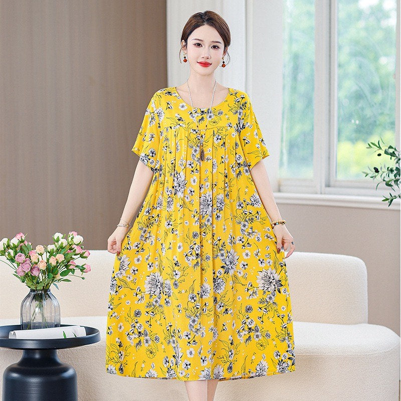 Women’s Casual Floral Maxi Dress (Loose Fit)