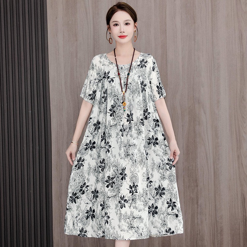 Women’s Casual Floral Maxi Dress (Loose Fit)