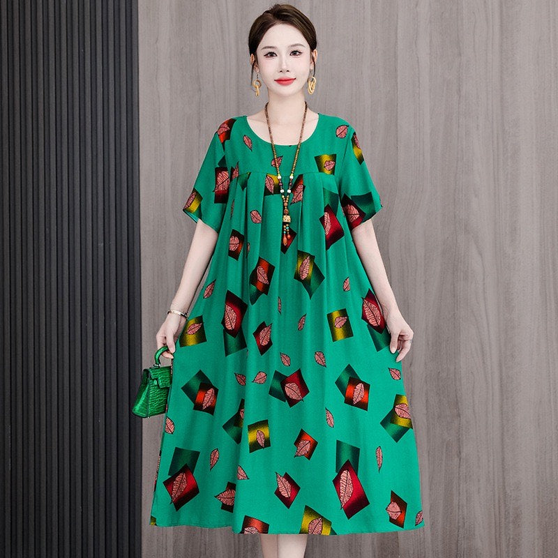 Women’s Casual Floral Maxi Dress (Loose Fit)