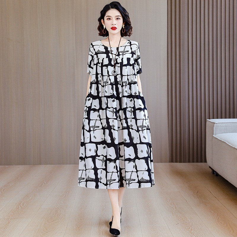 Women’s Casual Floral Maxi Dress (Loose Fit)