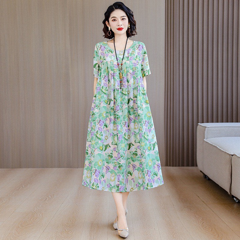 Women’s Casual Floral Maxi Dress (Loose Fit)