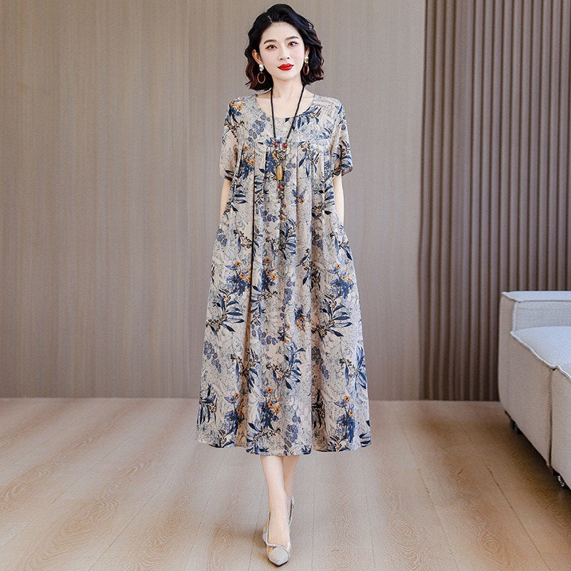 Women’s Casual Floral Maxi Dress (Loose Fit)