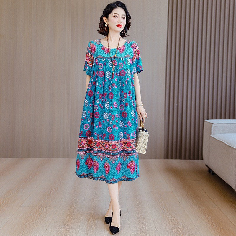 Women’s Casual Floral Maxi Dress (Loose Fit)