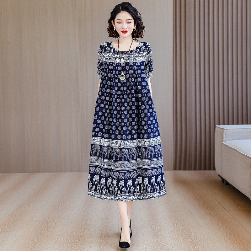 Women’s Casual Floral Maxi Dress (Loose Fit)