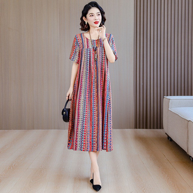 Women’s Casual Floral Maxi Dress (Loose Fit)