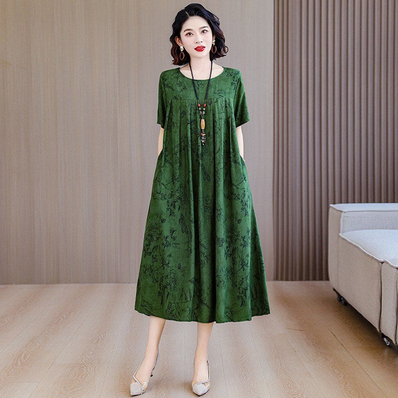 Women’s Casual Floral Maxi Dress (Loose Fit)