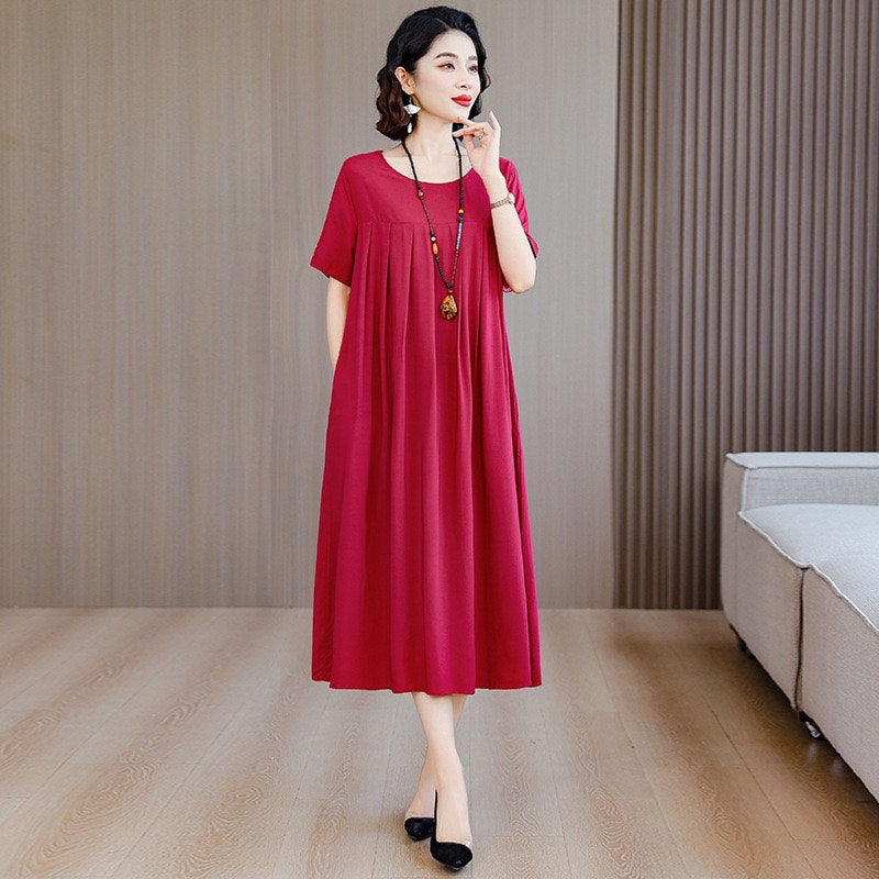 Women’s Casual Floral Maxi Dress (Loose Fit)