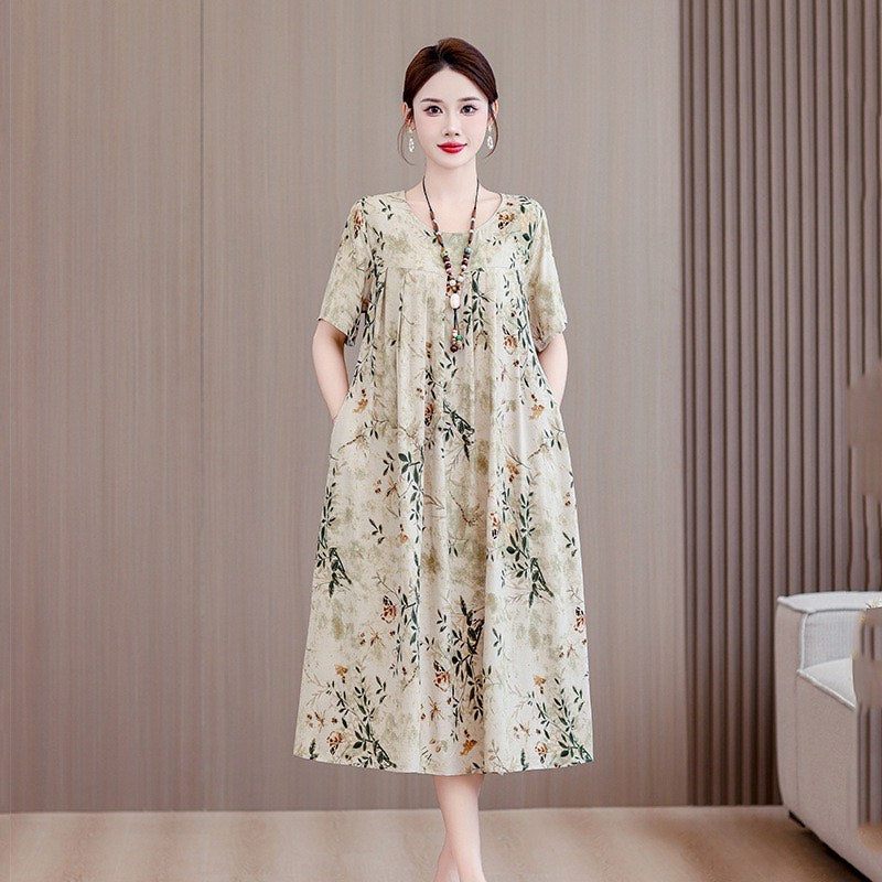 Women’s Casual Floral Maxi Dress (Loose Fit)