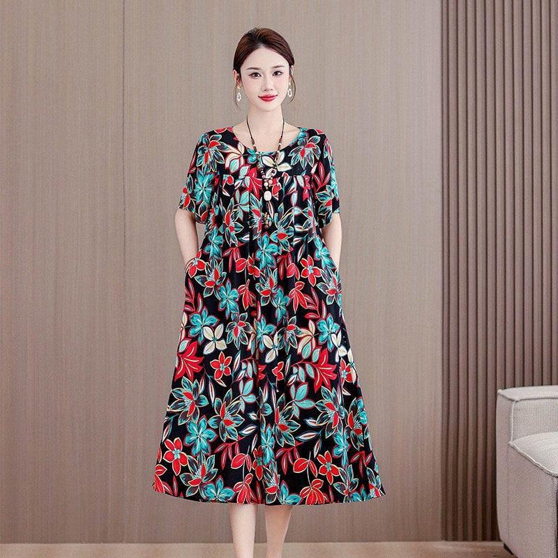 Women’s Casual Floral Maxi Dress (Loose Fit)