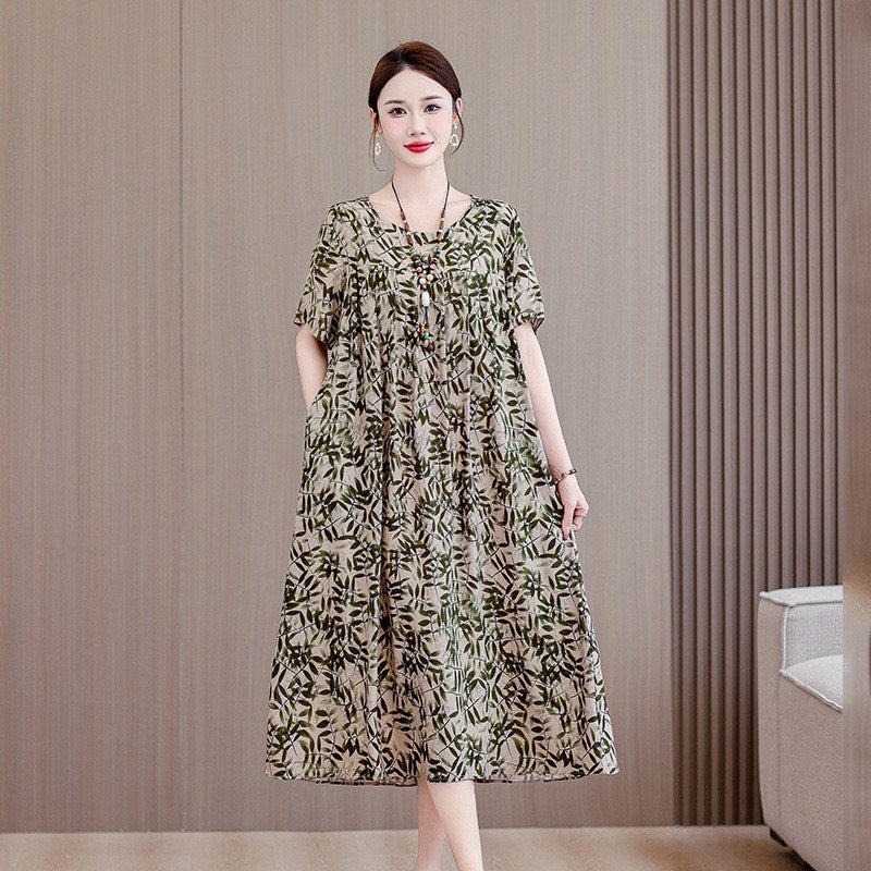Women’s Casual Floral Maxi Dress (Loose Fit)