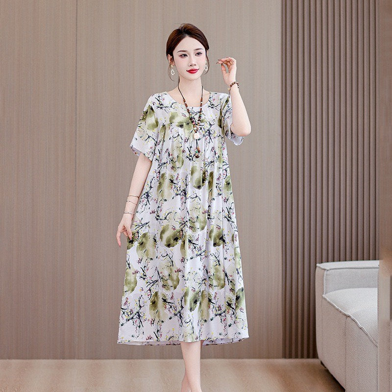 Women’s Casual Floral Maxi Dress (Loose Fit)
