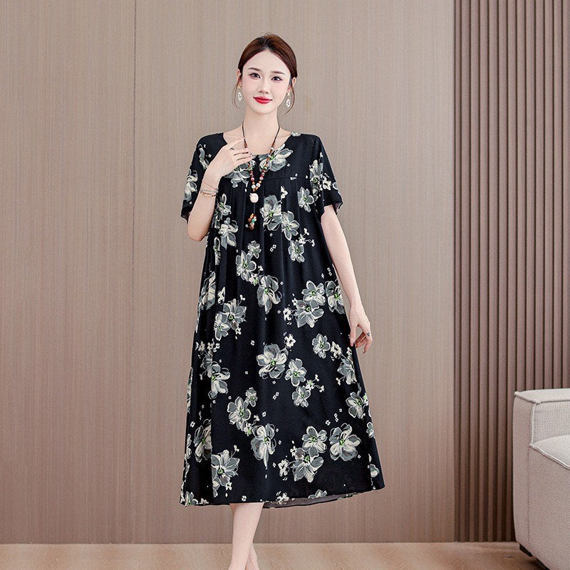 Women’s Casual Floral Maxi Dress (Loose Fit)