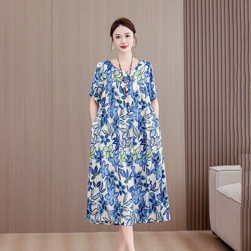 Women’s Casual Floral Maxi Dress (Loose Fit)