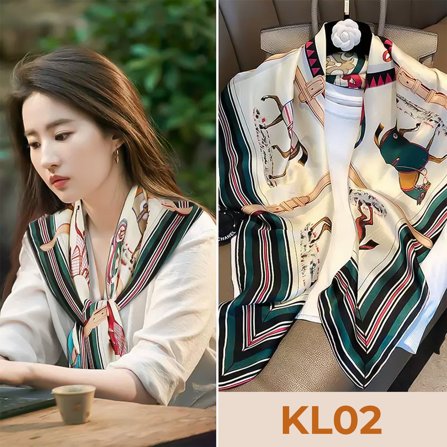 Women’s Elegant Silk Square Scarf