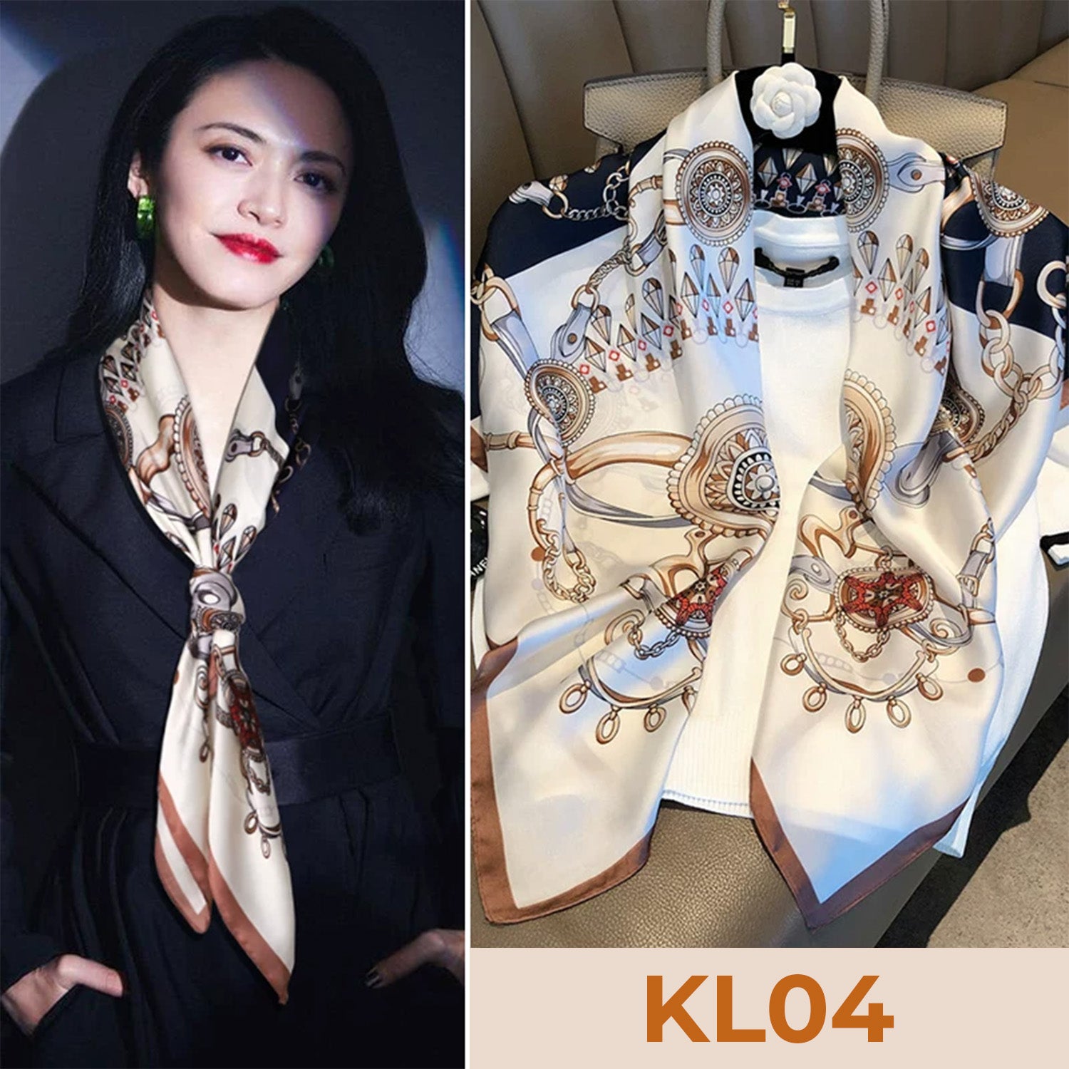 Women’s Elegant Silk Square Scarf