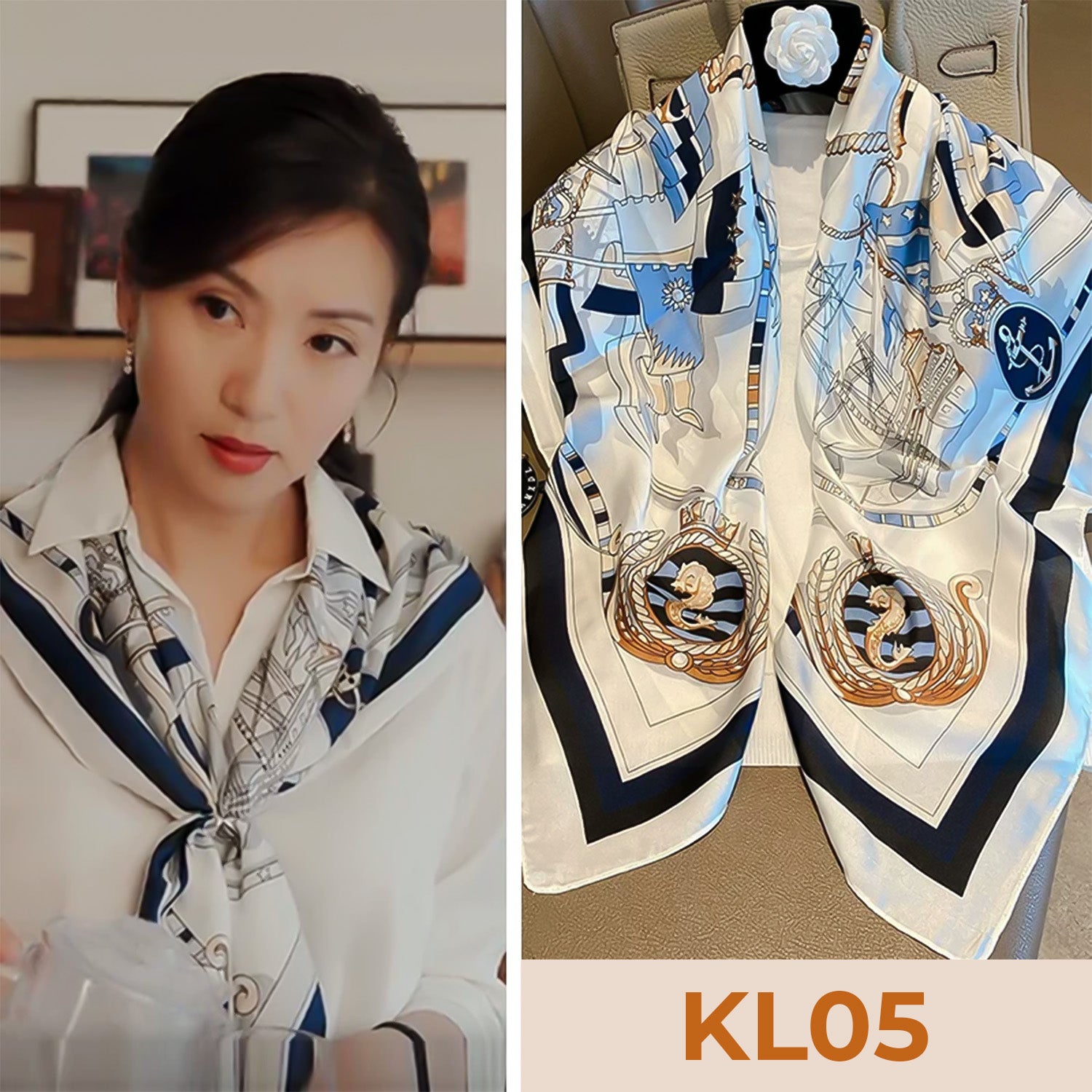 Women’s Elegant Silk Square Scarf