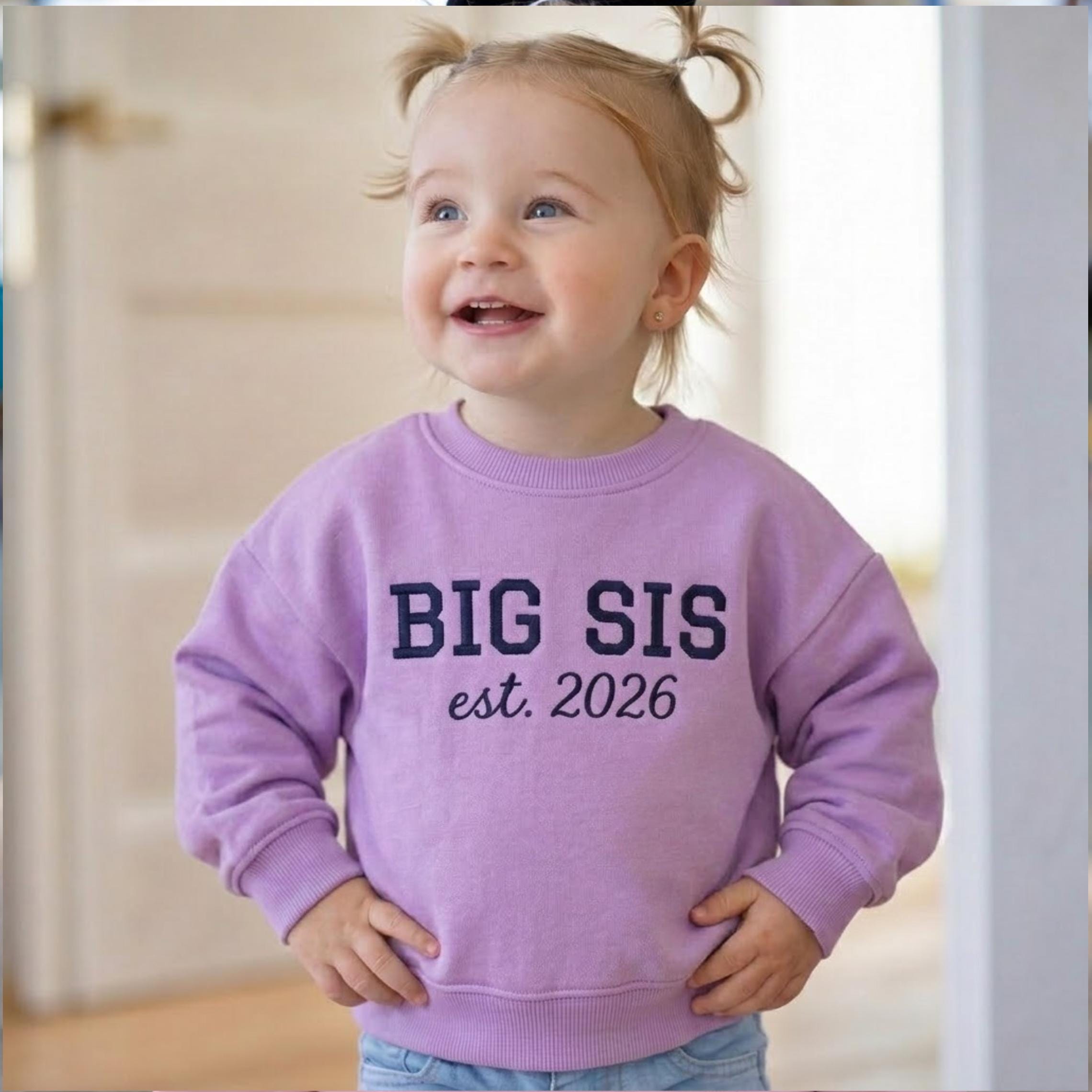 Big Sister Est 2026 or 2027 Sweatshirt, Baby Announcement Shirt, Promoted To Sister Shirt