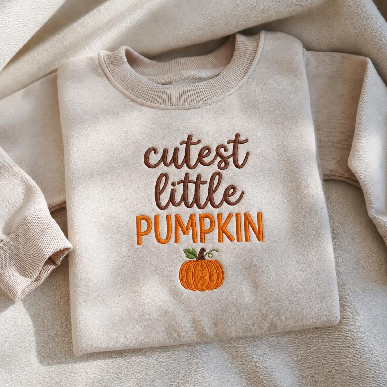 Embroidered Little Pumpkin Baby Sweatshirt, Fall Baby Crewneck, Cute Fall Shirt, Pumpkin Baby Gift, Hello Pumpkin Baby Shirt, Pumpkin Outfit