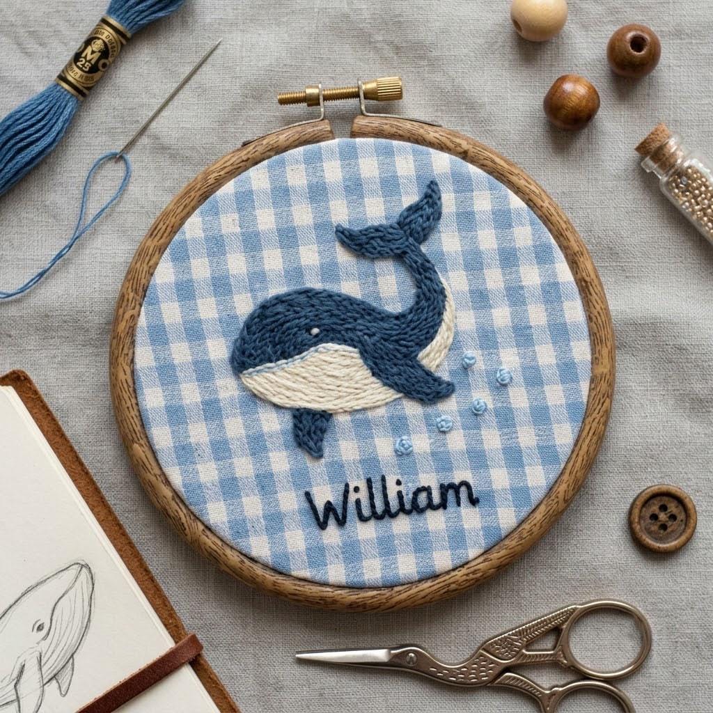 Personalized Animal Embroidery Hoop, Custom Baby Name Nursery Decor, Woodland Farm Animal Wall Hanging, Baby Shower Gift