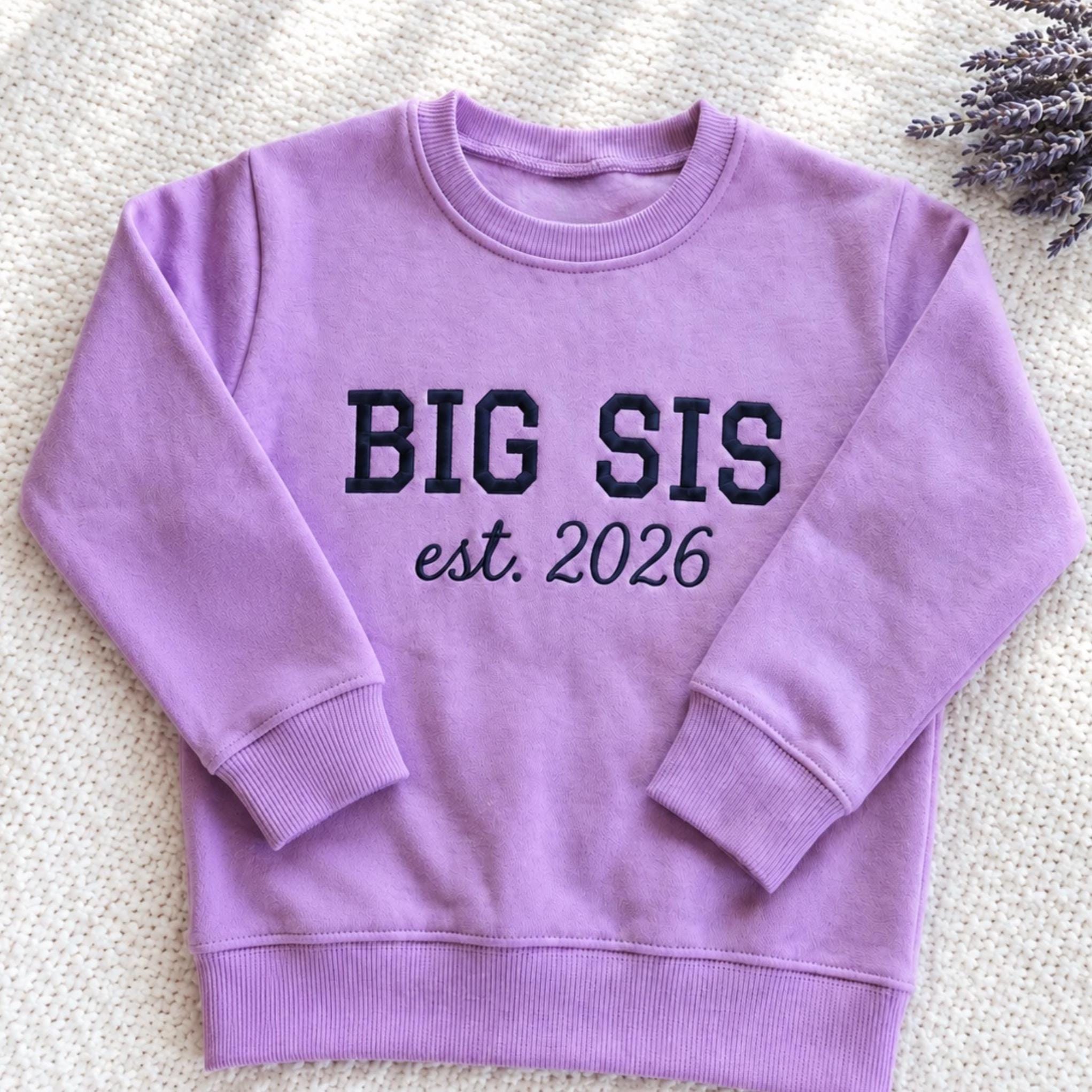 Big Sister Est 2026 or 2027 Sweatshirt, Baby Announcement Shirt, Promoted To Sister Shirt