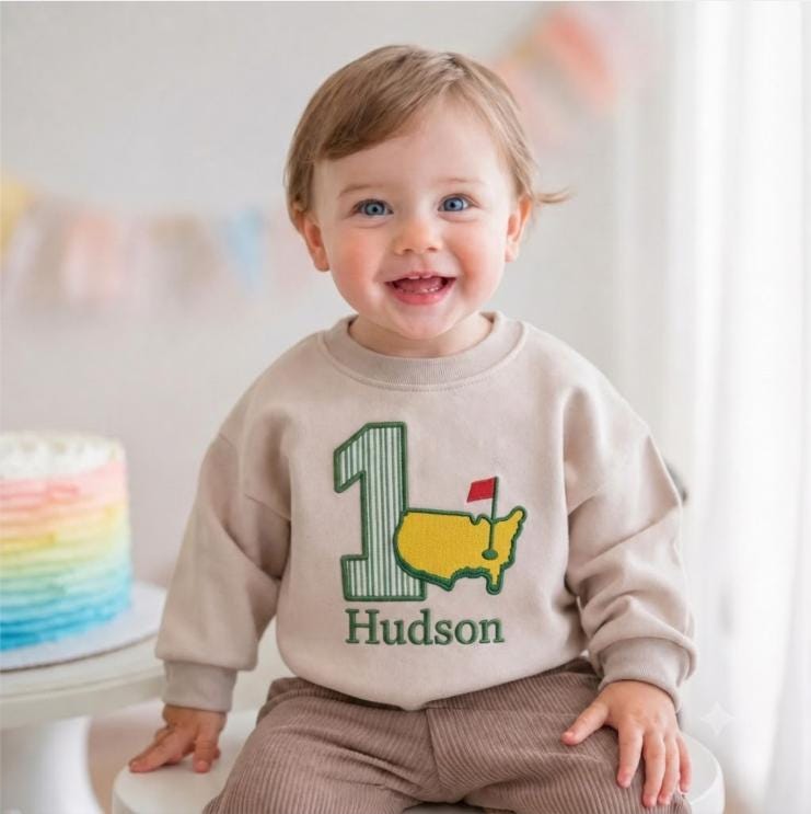 Mastered First Year Golf Baby Sweatshirt, Baby's Hole In One Outfit, Golf Theme Baby Shirt, 1st Birthday Shirt, First Golfing Birthday Gift