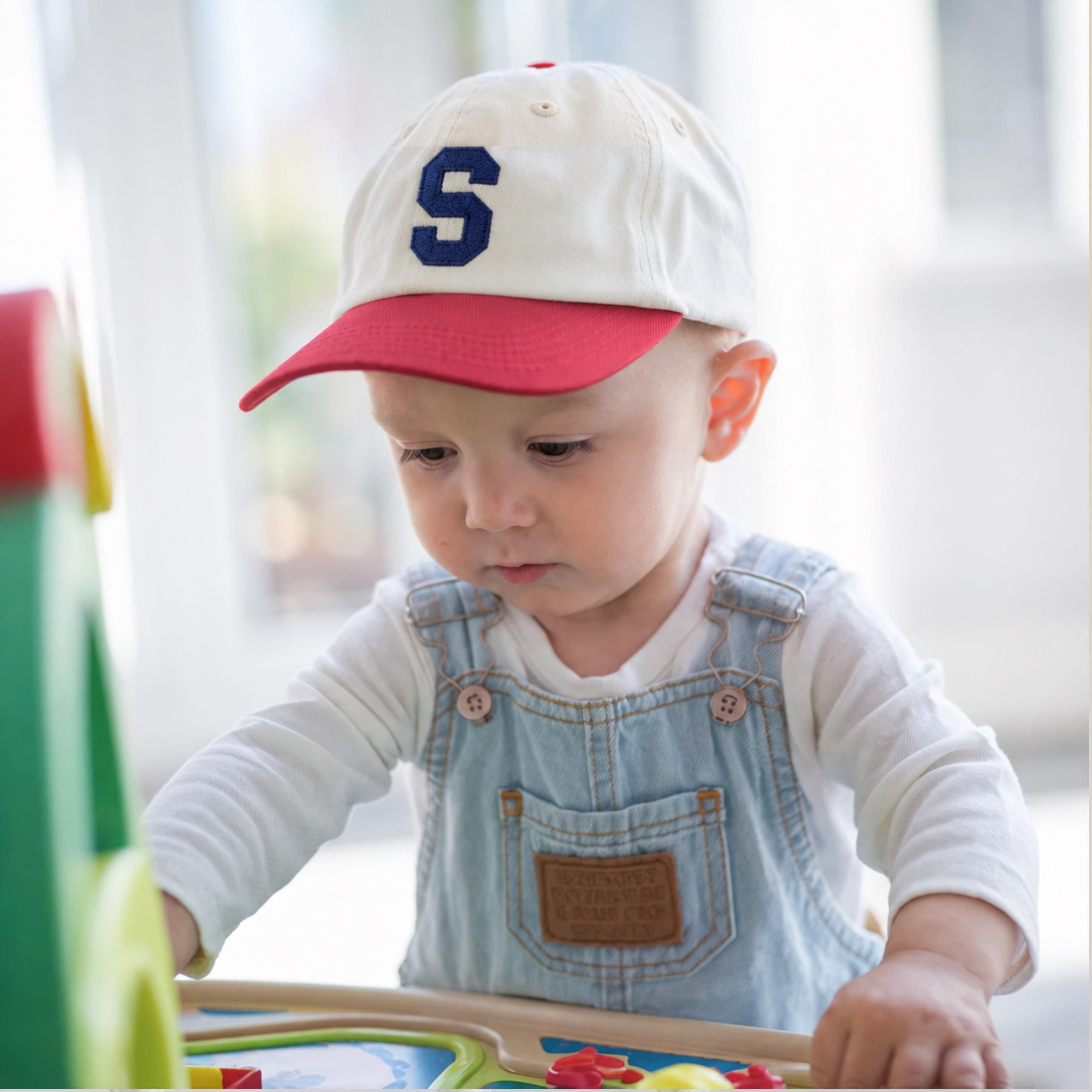 Embroidered Birthday Boy Toddler Baseball Cap with Custom Initial, Boy Birthday Hat, Baby Birthday Party Outfit, Birthday Gift For Kids