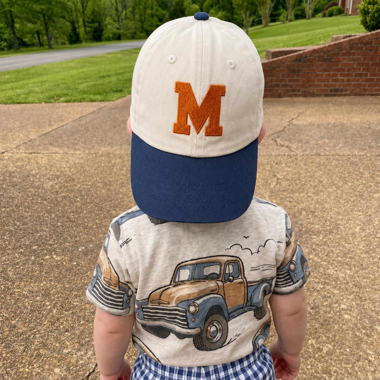 Embroidered Birthday Boy Toddler Baseball Cap with Custom Initial, Boy Birthday Hat, Baby Birthday Party Outfit, Birthday Gift For Kids