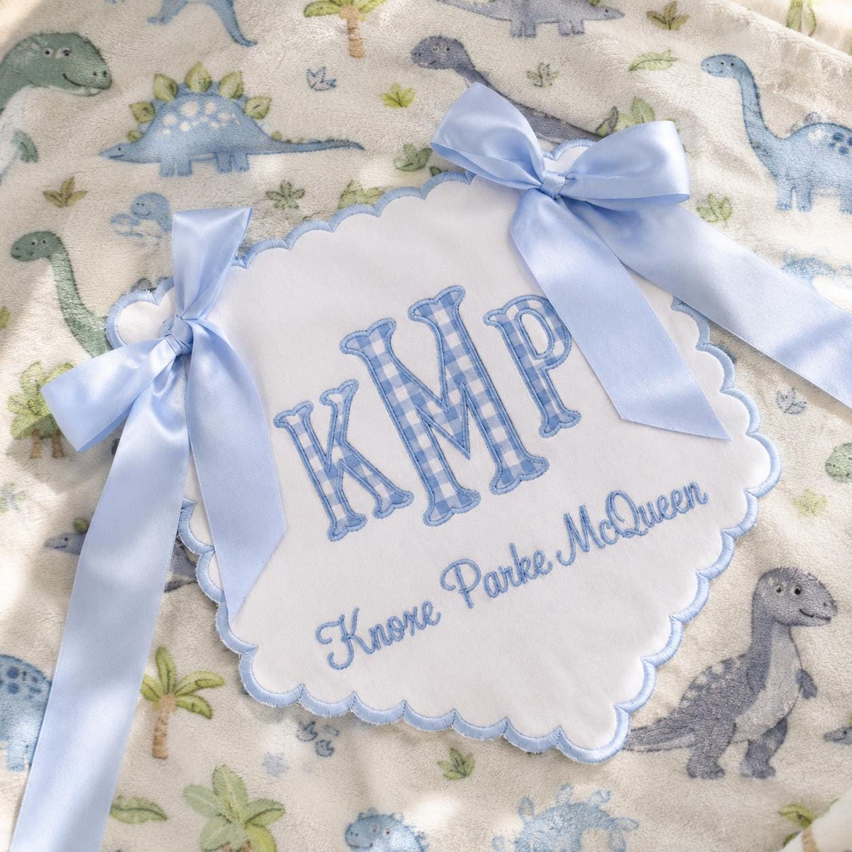 Custom Embroidered Monogram Applique Baby Banner, Monogram Hospital Sign, Baby Boy and Girl Flag Nursery Decor, Newborn Name Sign