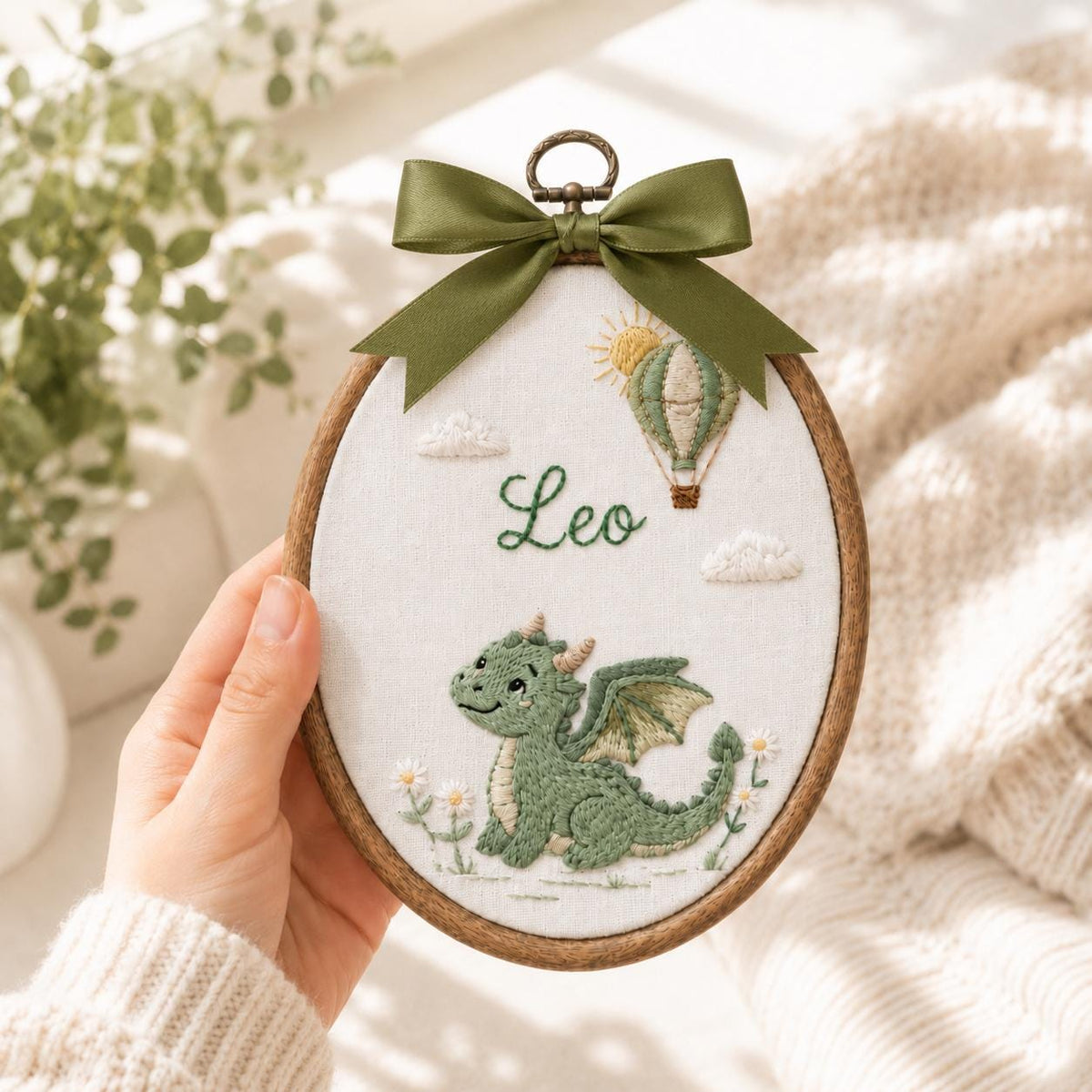 Personalized Dragon Baby Name Sign, Nursery Wall Decor, Medieval Baby Boy Room Decor, Hot Air Balloon Baby Room, Baby Shower Gift