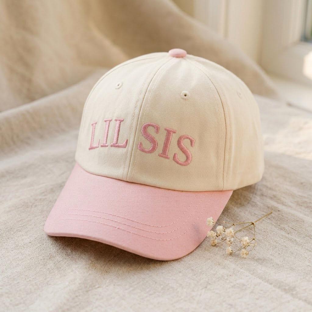 Lil Sis Lil Bro Sibling Matching Hats, Embroidered Toddler Baseball Cap, Kids Gift, Baby Boy Girl Hat