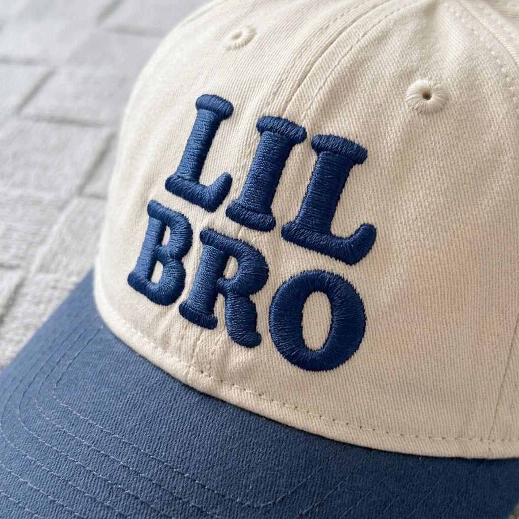 Personalized Lil Bro Hat, Custom Little Brother Baseball Cap, Toddler Name Cap, Sibling Announcement, New Baby Boy Gift