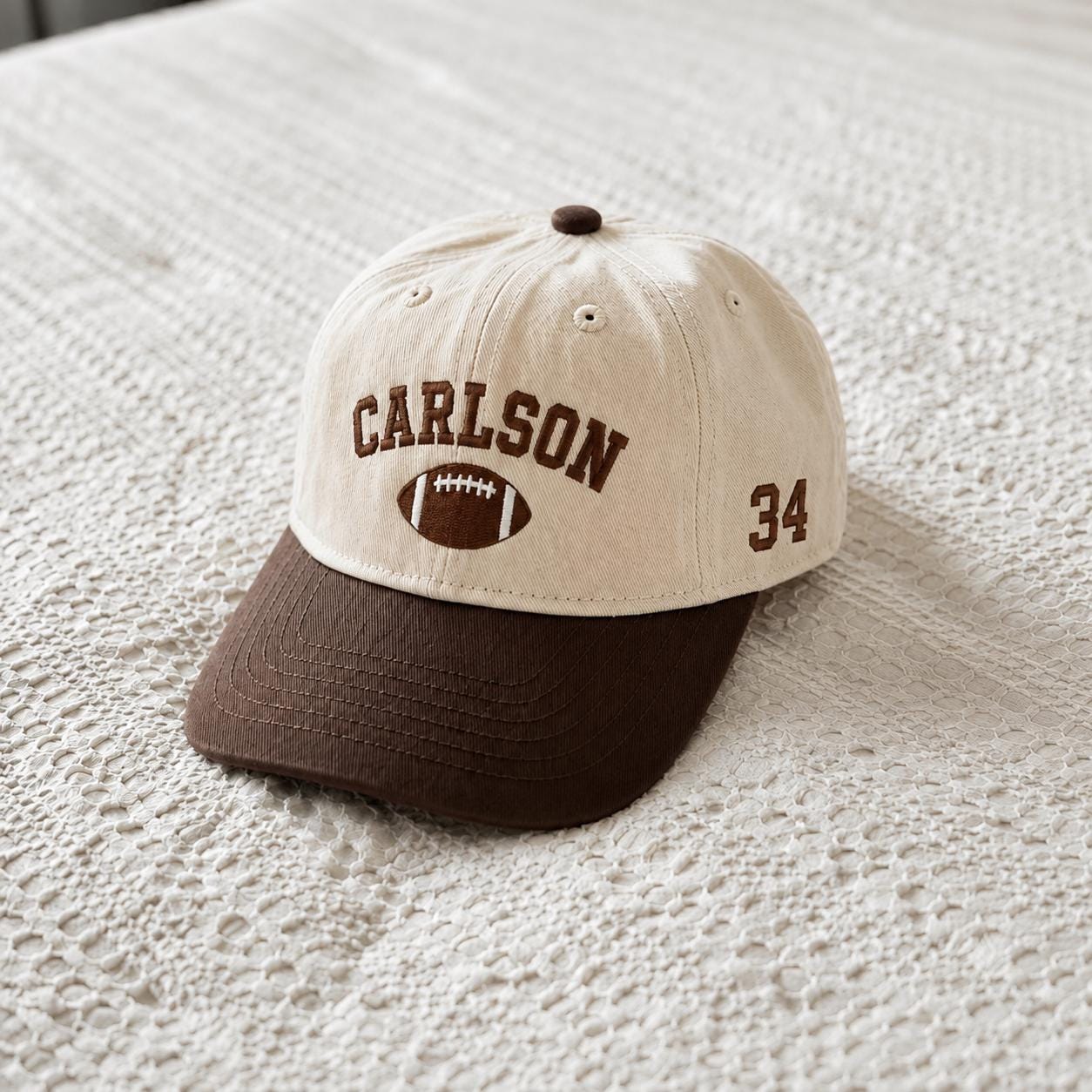 Personalized Football Toddler Hat With Name, Custom Toddler Baseball Cap, Gameday Kids Cap, Football Season, Toddler Boy Gift