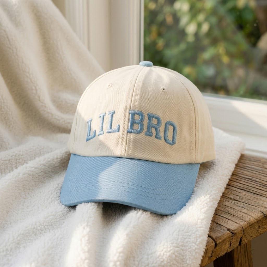 Lil Sis Lil Bro Sibling Matching Hats, Embroidered Toddler Baseball Cap, Kids Gift, Baby Boy Girl Hat