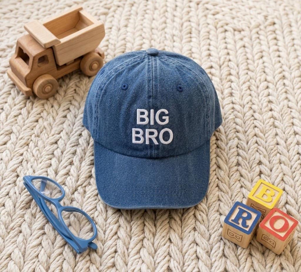 Big Sister Hat, Kids Washedd Baseball Cap, Big Bro Toddler Hat, Pregnancy Announcement Sibling Gift, Boys/Girls Hat,Toddler Gift,Custom Text