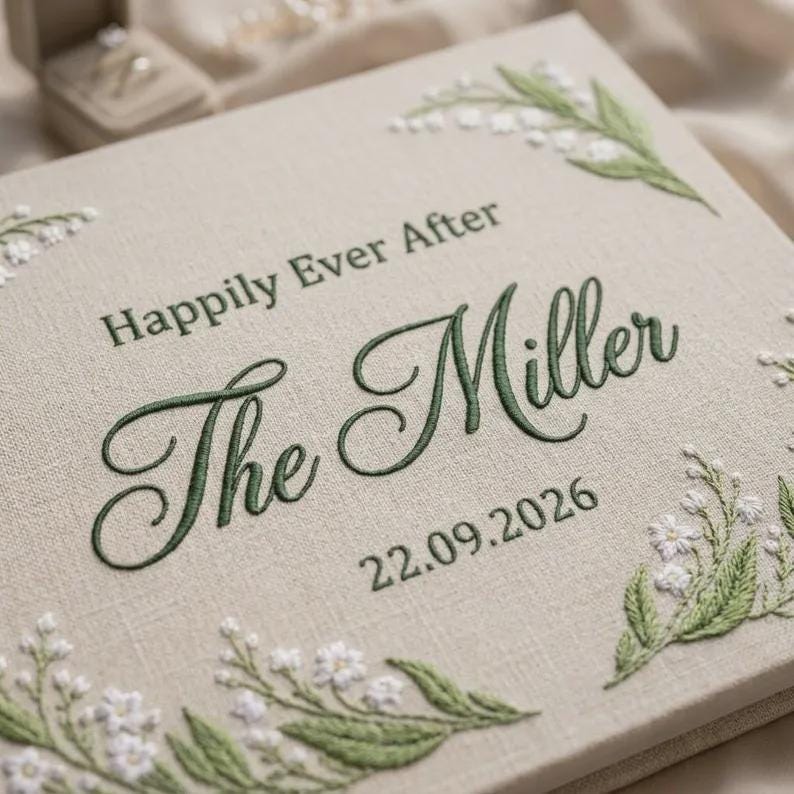 Personalized Guest Book Custom Wedding Guestbook for Reception Engagement Blank Page Couple Party Photo Scrapbook