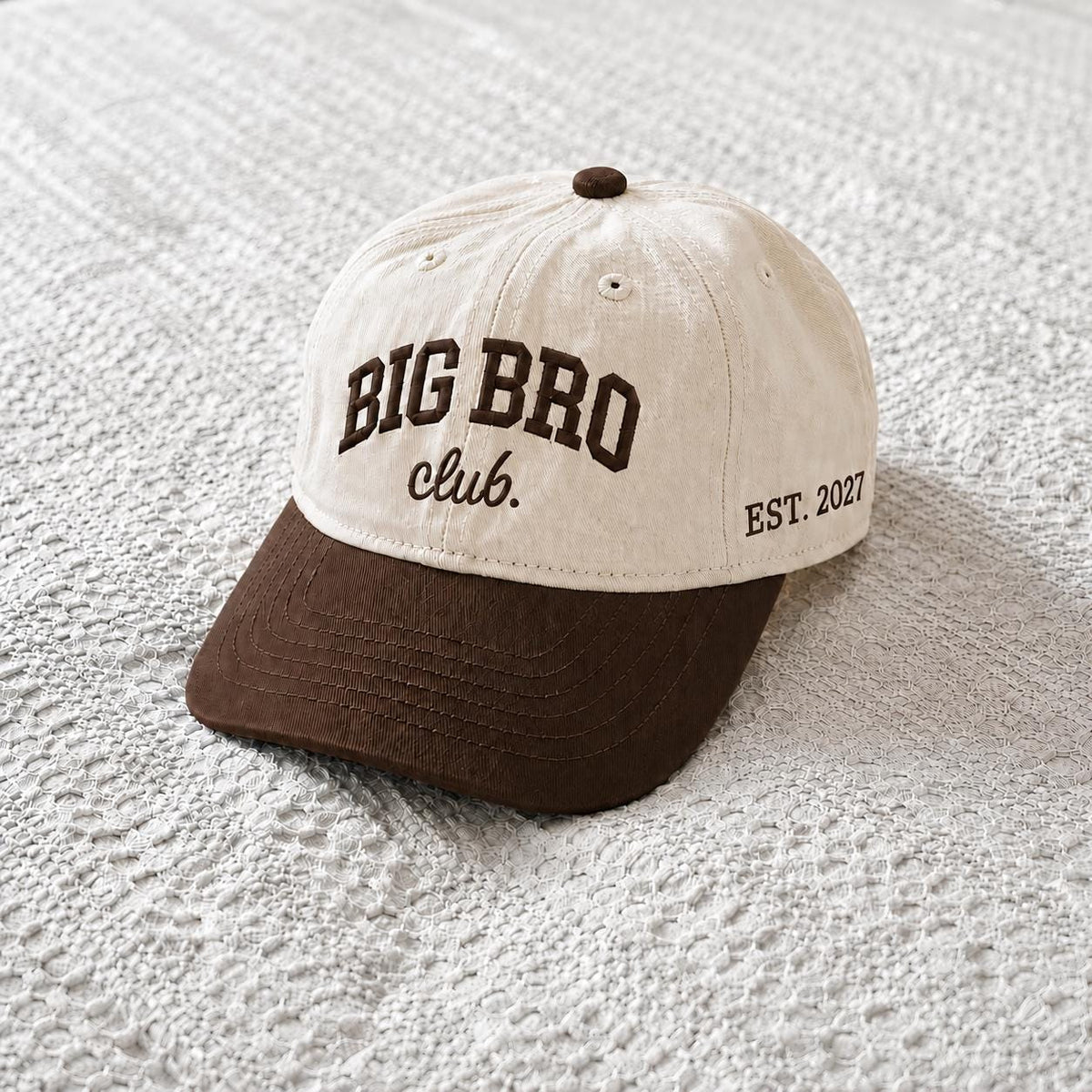 Custom Big Bro Club Toddler Hat, Embroidered Big Brother Baseball Cap, Personalized Kids Hat, Brother Announcement Gift