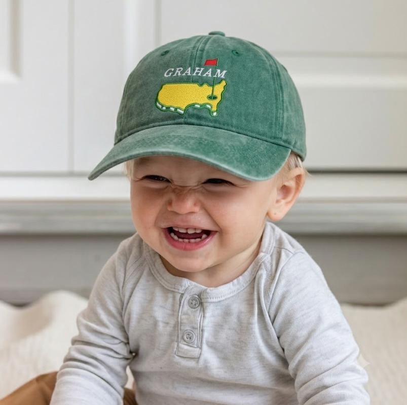 Personalized Toddler Golf Hat, Custom Name Embroidered Kids Cap, Baby Golf Hat, Golfer Gift for Boy