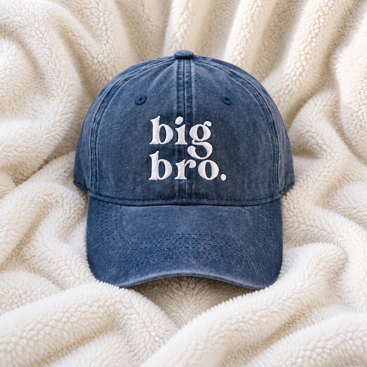 Big Bro Embroidered Toddler Hat, Big Brother Announcement Gift, Pregnancy Reveal, Brother to Be Hat, Pregnancy Reveal Sibling Hat