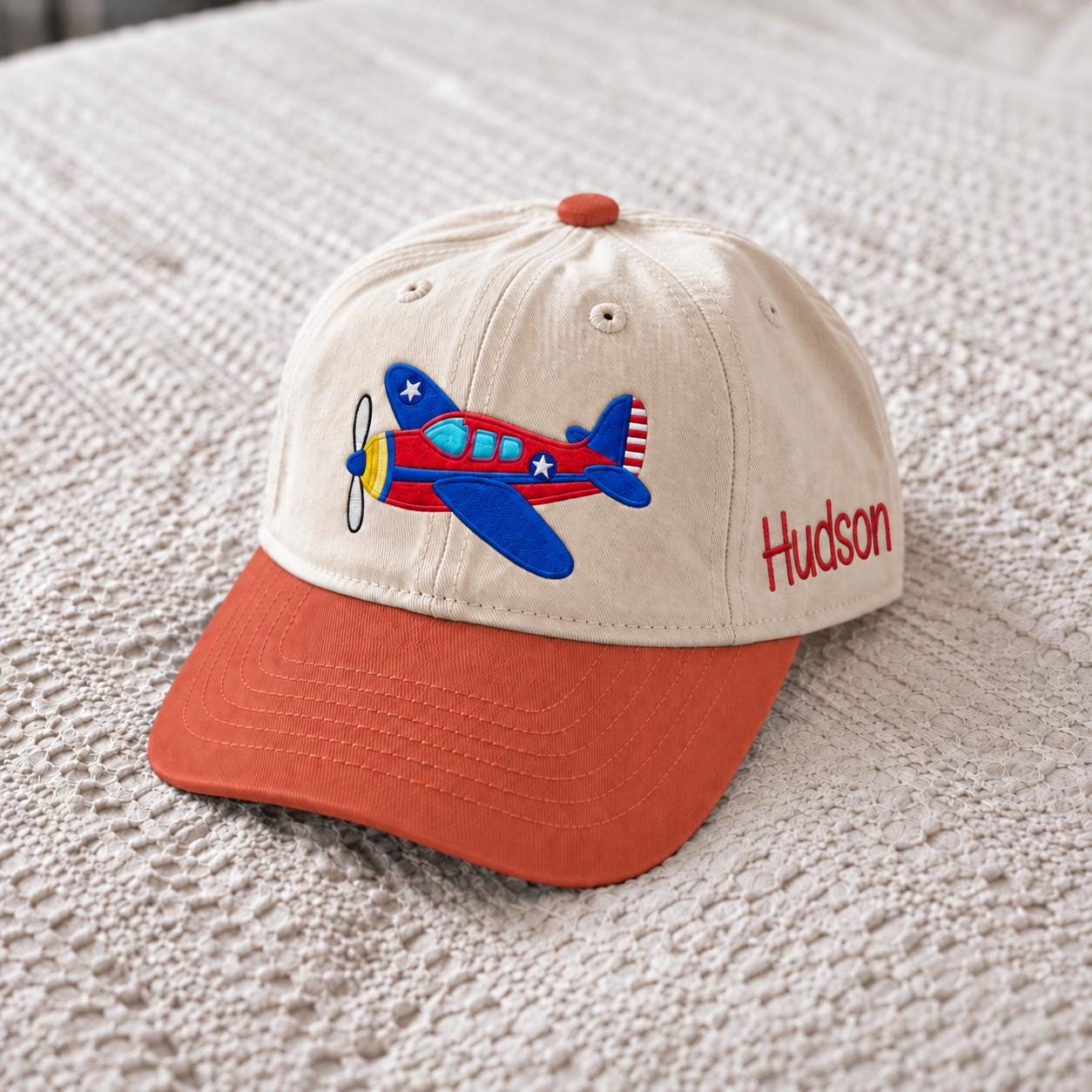 Personalized Airplane Toddler Hat, Embroidered Name Kids Baseball Cap, Custom Aviation Birthday Hat, Pilot Gift for Boys