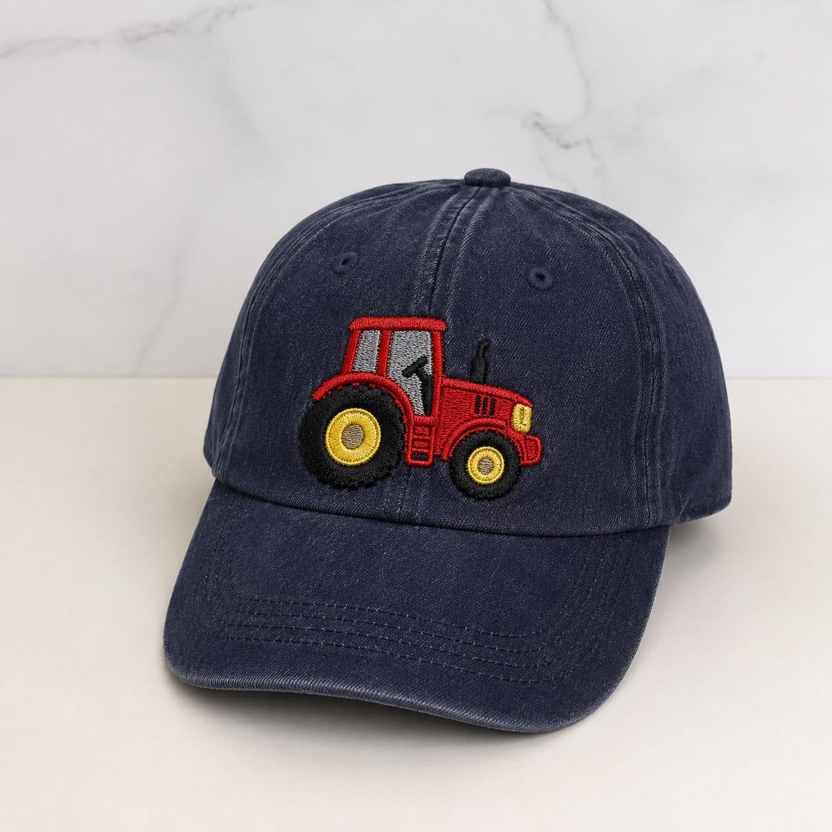 Personalized Tractor Toddler Hat, Embroidered Baby Boy Baseball Cap, Kids Farm Truck Hat, Birthday Gift For Kids