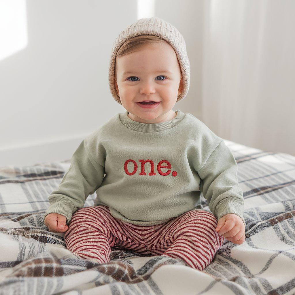 First Birthday Sweatshirt, One Embroidered Baby Sweater, 1st Birthday Outfit, Toddler Birthday Shirt, Personalized Birthday Gift