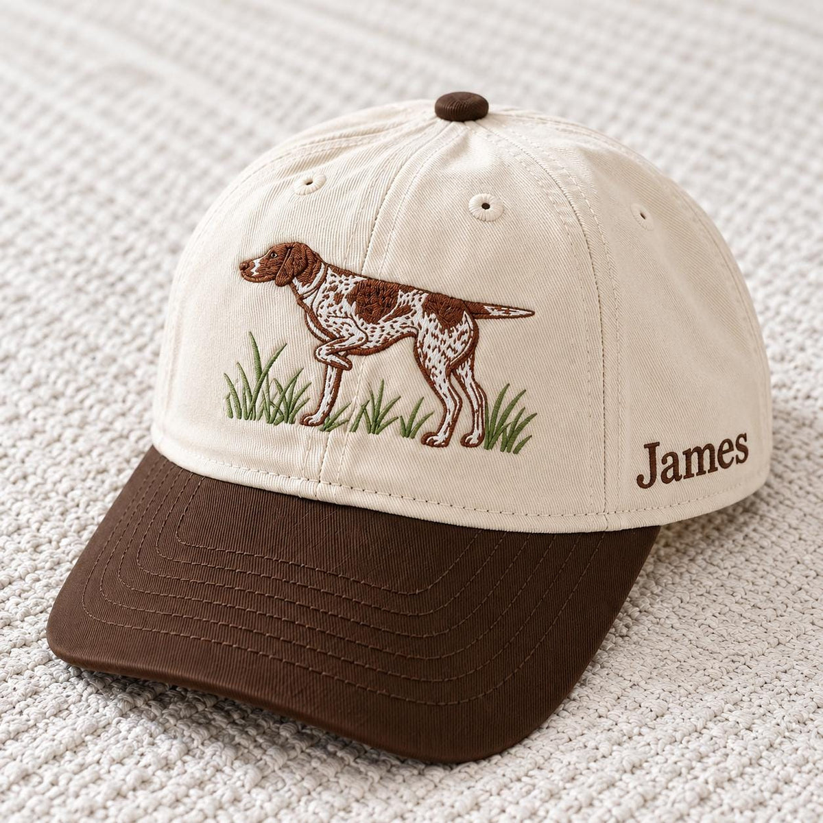 Embroidered Pointer Dog Kids Baseball Cap, Custom Duck Hunt Hat, Personalized Hunting Dog Kids Hat, Little Hunter Gift