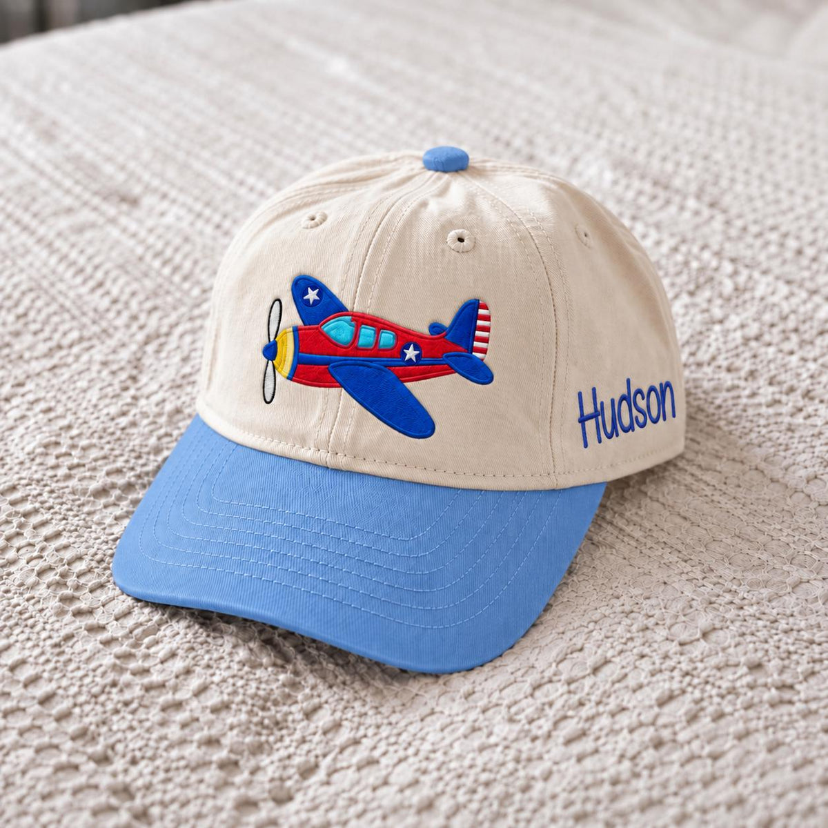 Personalized Airplane Toddler Hat, Embroidered Name Kids Baseball Cap, Custom Aviation Birthday Hat, Pilot Gift for Boys