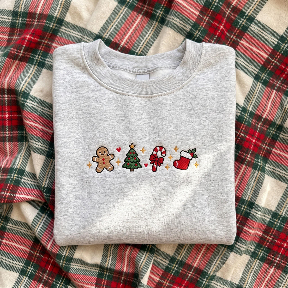 Merry Christmas Toddler Sweatshirt, Gingerbread Kids Crewneck, Custom Embroidered Crewneck, Christmas Baby Shower Gift